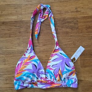 ANNE COLE COLORFUL SWIMSUIT TOP, SIZE D CUP, NEW
